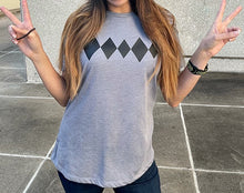 Load image into Gallery viewer, Flowy Argyle Triblend